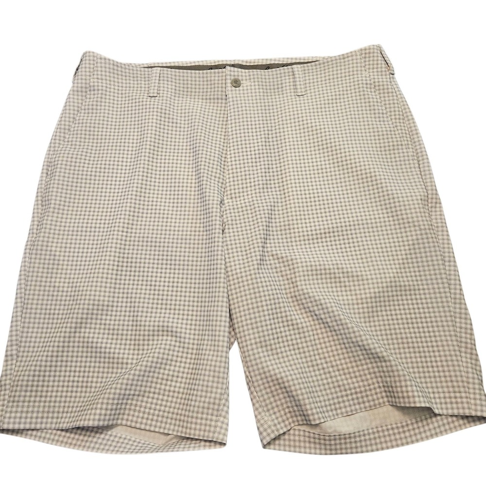 Ben‎ Hogan Golf Shorts Men's 38 Gray Plaid UPF 30 Moisture Wicking Stretch NWT